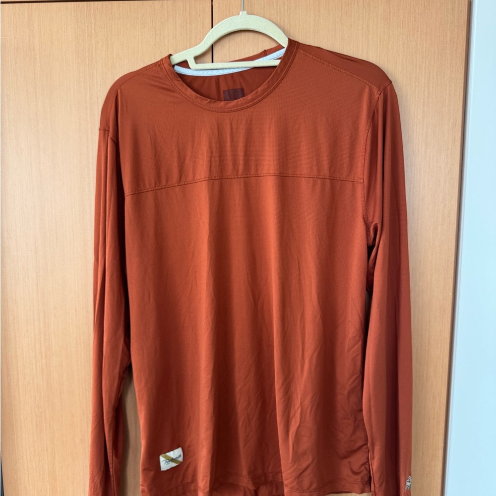 Men's tracksmith Orange Long Sleeve Shirt
